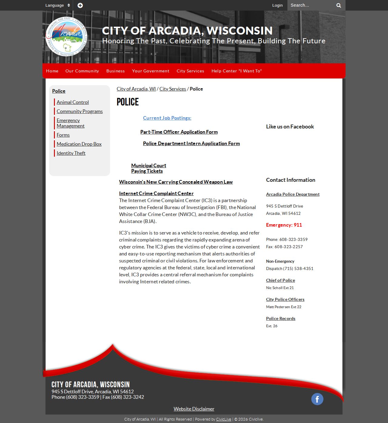 Arcadia police records and mugshots source page