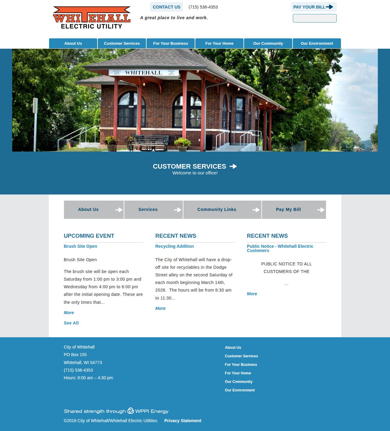 Whitehall municipal records contact source for booking record questions